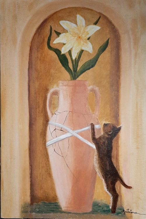 le vase et le chat